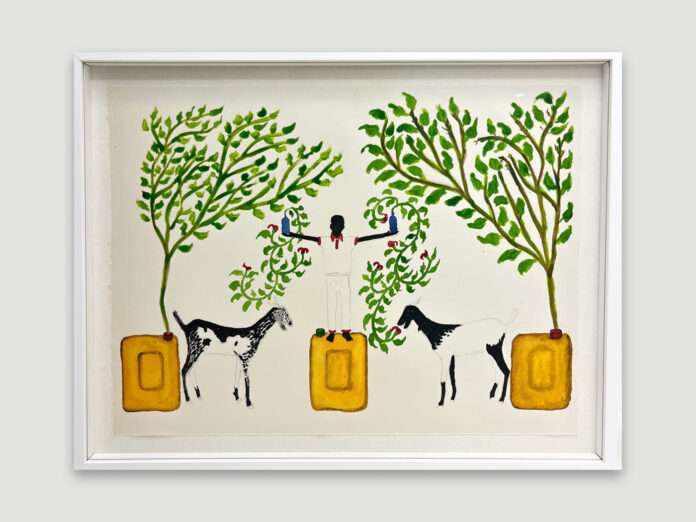 AFIKARISSaidou-Dicko-Between-2025-Watercolor-painting-on-paper-30x40-cm